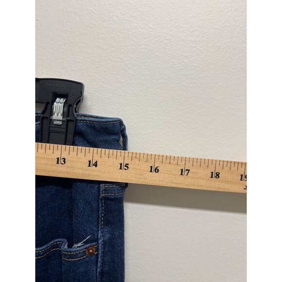 Womens Old Navy Extra High Rise Kicker Boot Dark Wash‎ Tall Long Jeans Size 14 - Picture 5 of 8